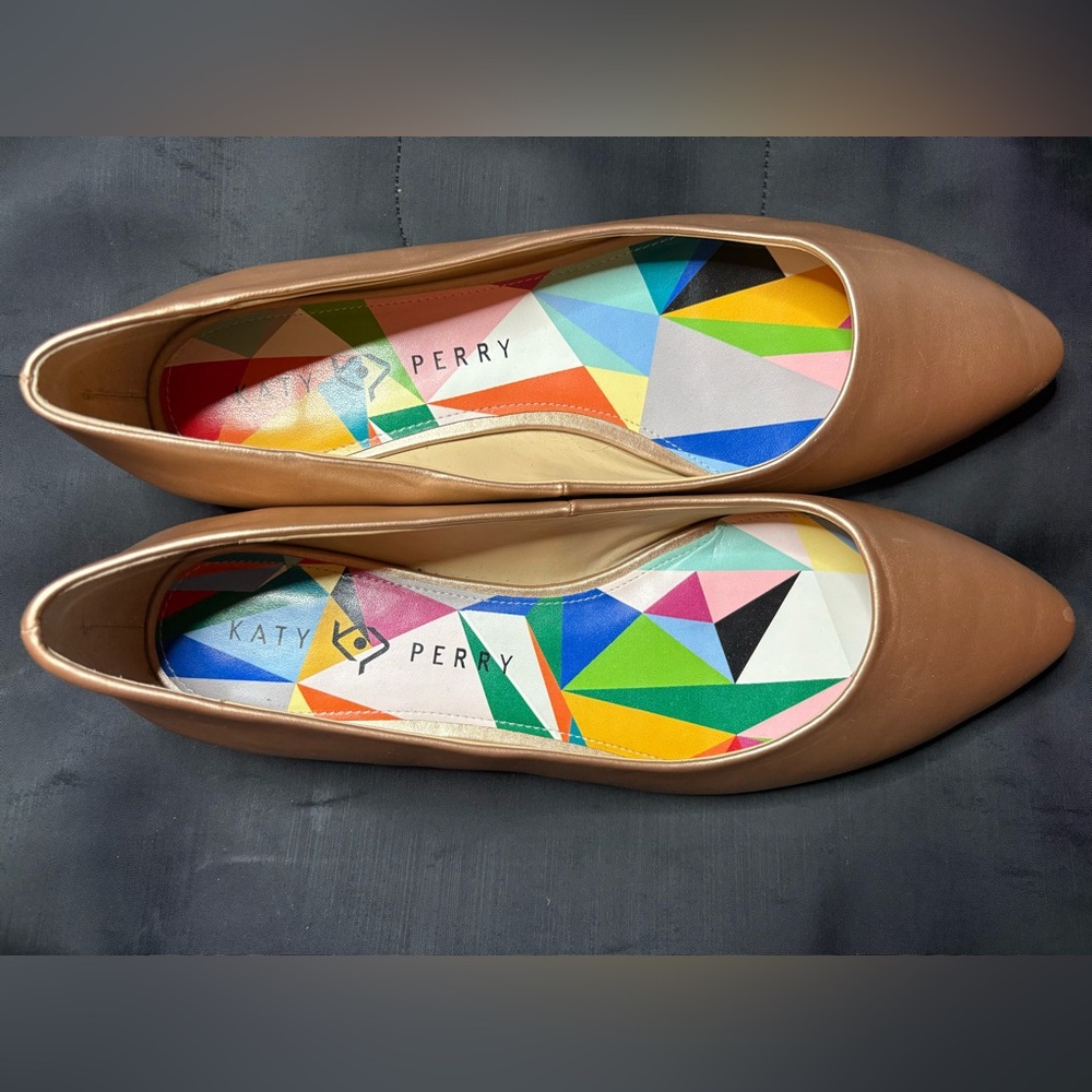🦋Katy Perry Women The Sister Ballet Flat Pointed Toe Size 10, Bronze